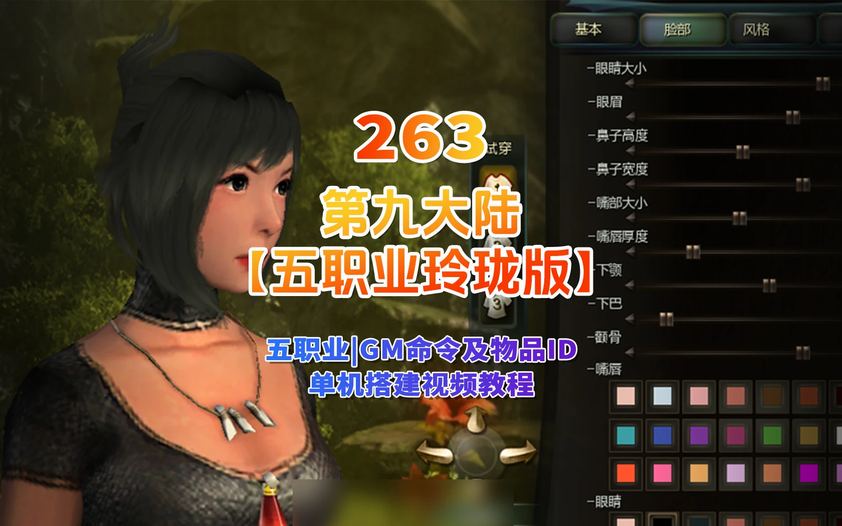 263|精品怀旧【第九大陆玲珑端豪华版】五职业最新整理，配任务物品代码+GM配套工具及命令+视频教程|墨小柠|翔梦魔方